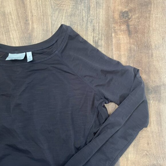 Athleta Black Long Sleeve Performance Top Size Small Activewear Shirt - Picture 3 of 8